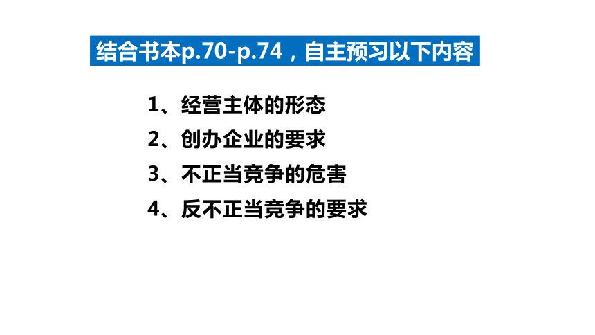 高中政治选择性必修二《法律与生活》 8.1  自主创业 诚信经营