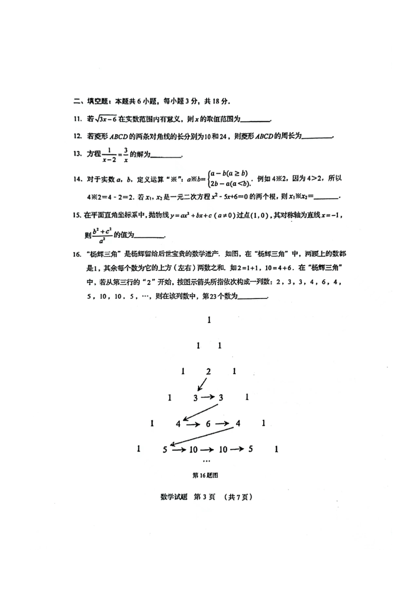 山东省枣庄市山亭区2023—-2024学年九年级上学期期末考试数学试卷（图片版 无答案）