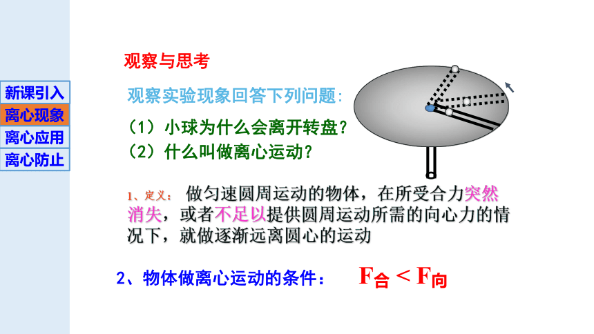 2.4离心现象及其应用（同步课件）-粤教版2019必修第二册(共18张PPT)