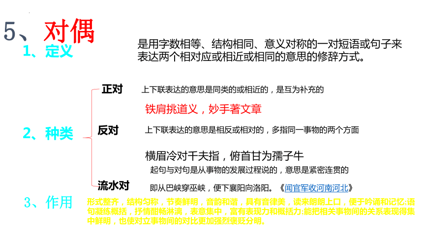 语言文字应用专题二：赏析修辞手法及效果课件(共34张PPT)-2024年高考语文二轮复习（全国通用）