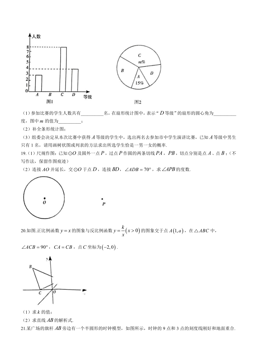 山东省烟台市莱州市教育科学研究院2023-2024学年九年级上学期期末数学试题（含答案）