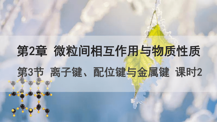 2.3.2 配位键 课件 (共18张PPT)2023-2024学年高二化学鲁科版（2019）选择性必修2