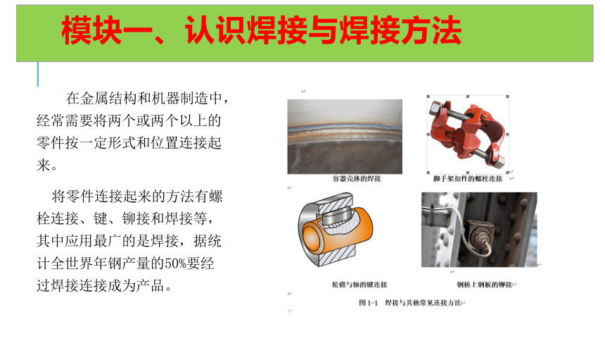 模块一 认识焊接与焊接方法PPT 课件(共42张PPT)- 《焊接方法与工艺》同步教学（机工版·2023）