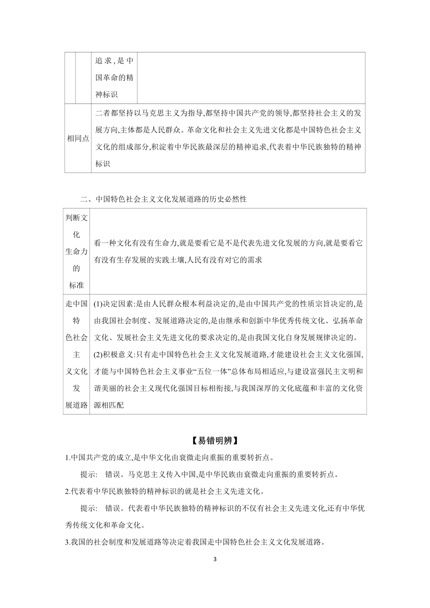 【核心素养目标】第九课 发展中国特色社会主义文化 学案（含解析） 2024年高考政治部编版一轮复习 必修四