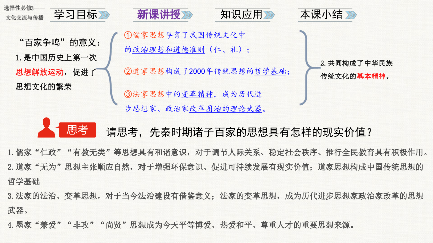 第1课 中华优秀传统文化的内涵与特点 课件(共23张PPT) 2023-2024学年高二历史统编版选择性必修1