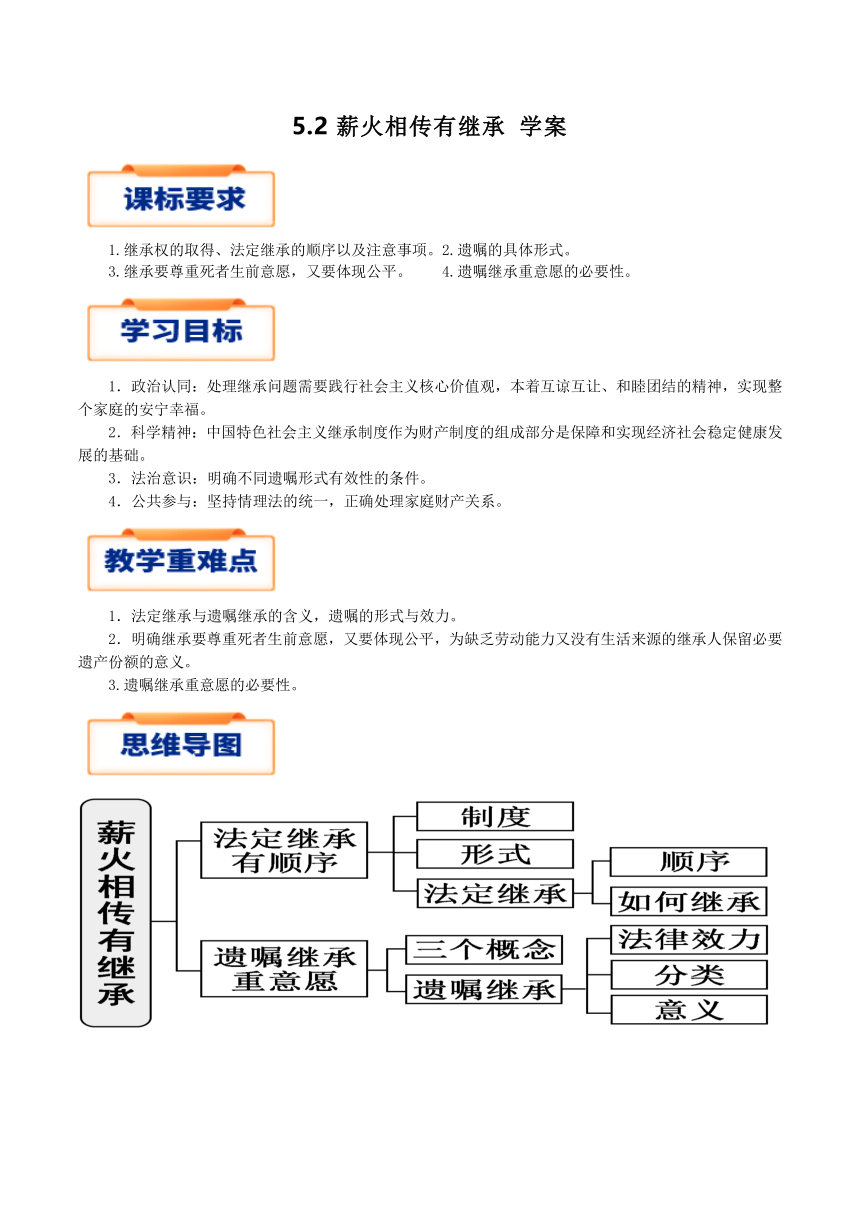 5.2 薪火相传有继承 学案2023-2024学年统编版选择性必修2.docx