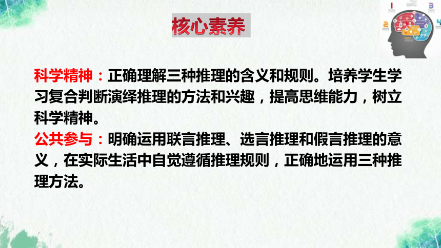 【核心素养目标】高中政治选择性必修三《逻辑与思维》  6.1  推理与演绎推理概述课件(共36张PPT)高中政治选择性必修三《逻辑与思维》6.3  复合判断的演绎推理(50张PPT)