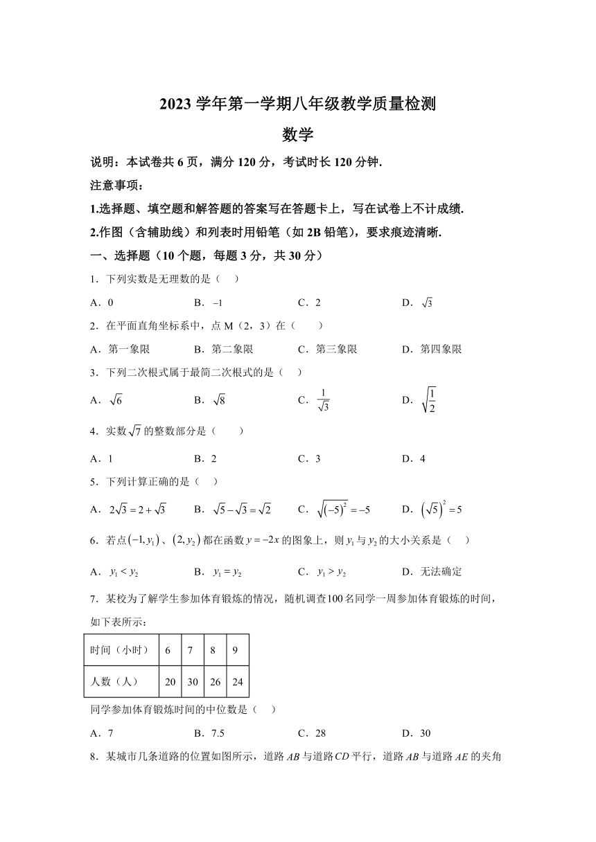 广东省佛山市顺德区2023-2024学年八年级上学期期末数学试题(含解析)