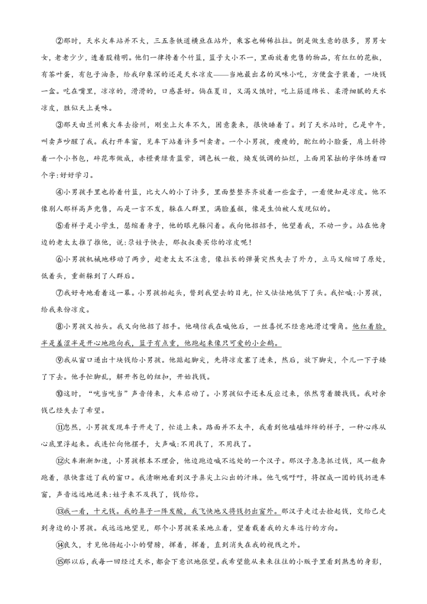 2024年中考语文复习专题25 词句的理解与赏析 专练（PDF 学生版+解析版）