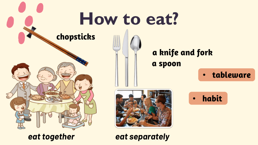 Module 6 Eating together Unit 2 Knives and forks are for most western food 课件（共27张PPT)