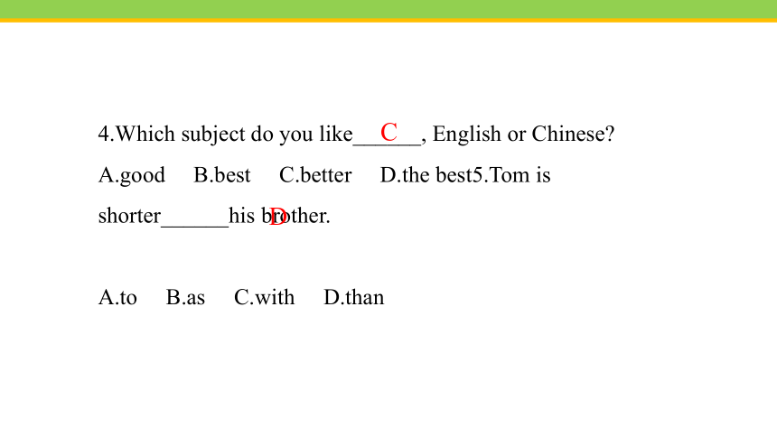 Unit 3 I'm more outgoing than my sister.Section A (Grammar Focus-3c) 课件 2023-2024学年人教版英语八年级上册 (共23张P