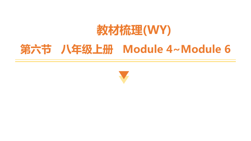 2024中考一轮复习（英语外研版）：教材梳理  八年级上册   Module 4~Module 6课件（50张PPT)