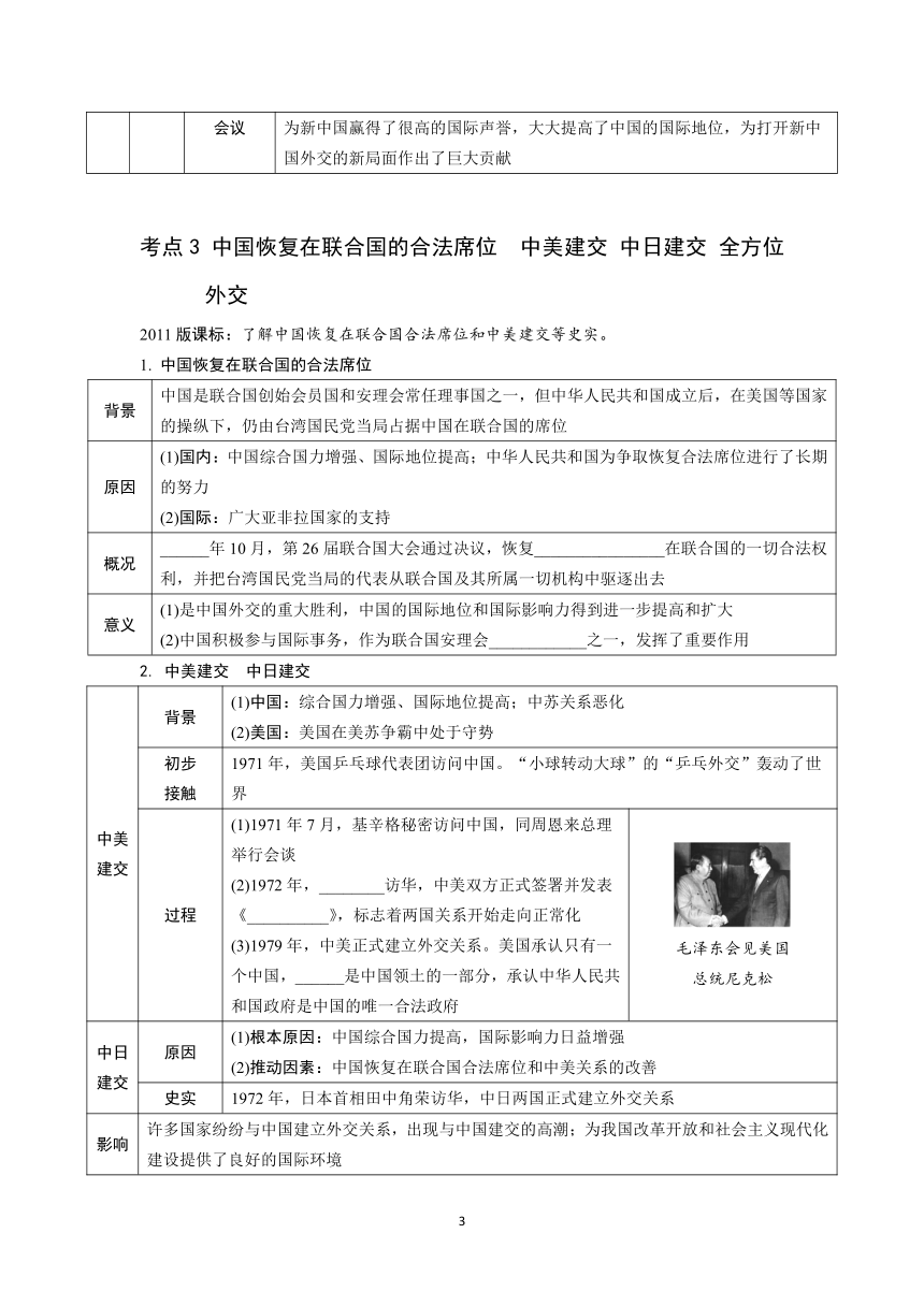 2024年苏州中考历史一轮复习讲练卷（20）国防建设与外交成就（含答案）