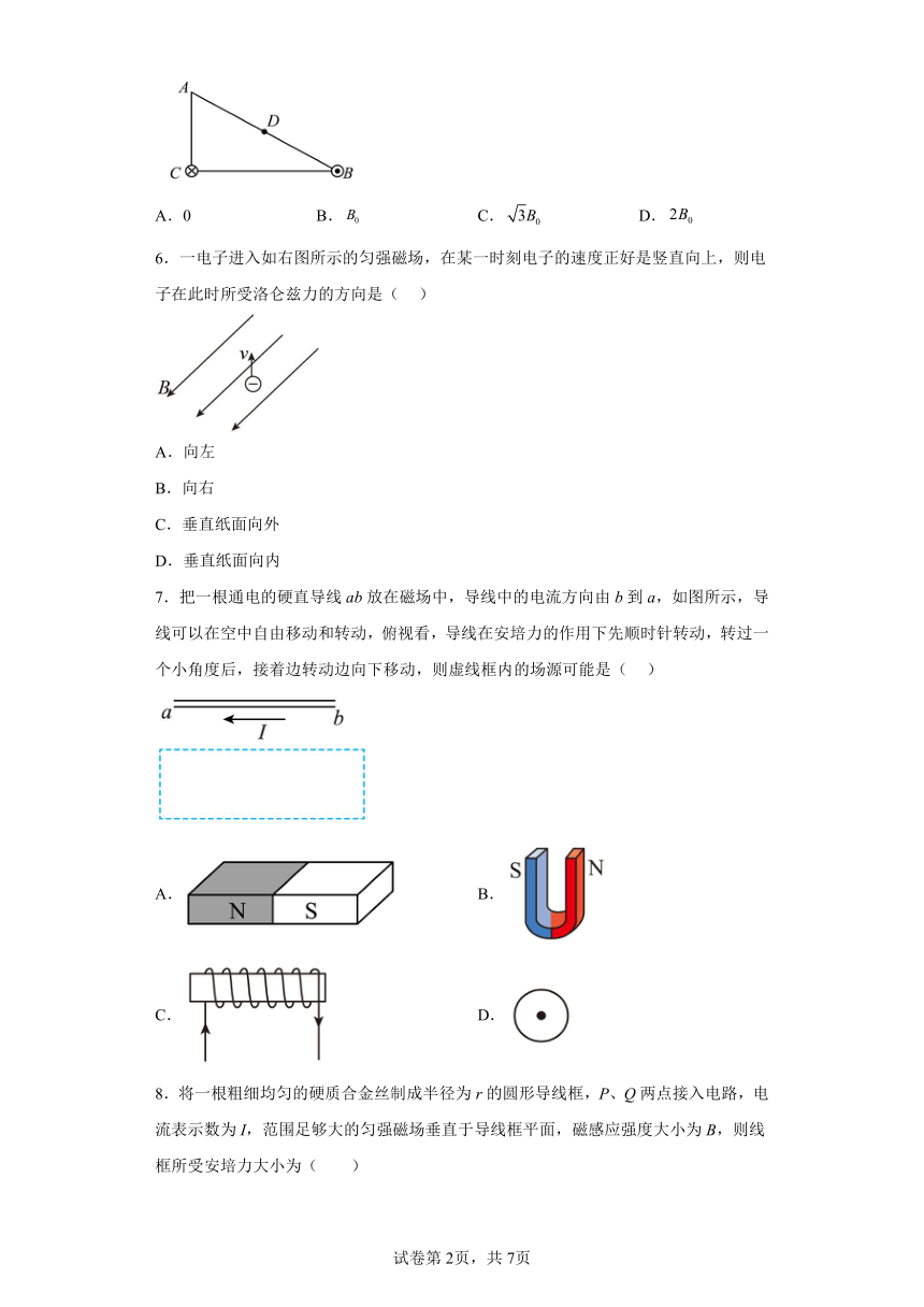 上海市重点中学2023-2024学年高二上学期期末考试物理试卷（含解析）