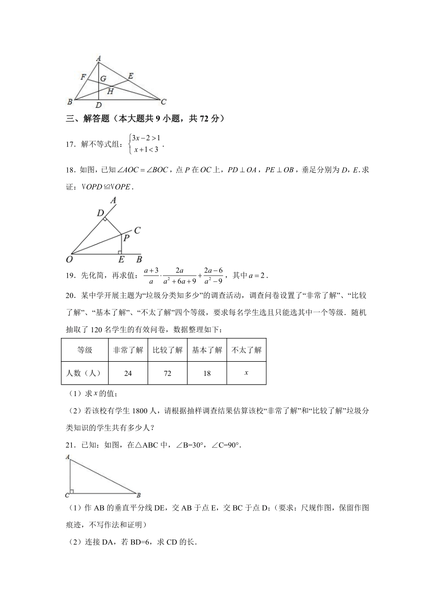 广东省湛江市霞山区湛江市第二十三中学2023-2024学年八年级上学期期末数学试题(含解析)