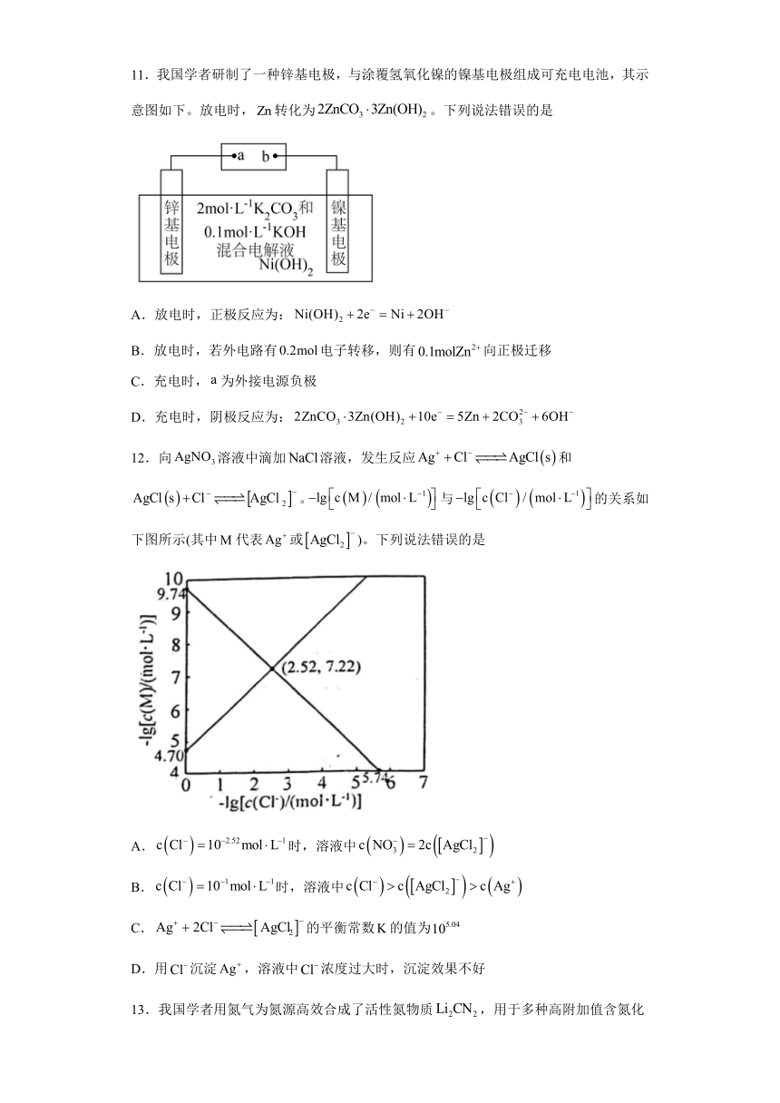 2024年1月安徽普通高等学校招生考试适应性测试化学试题（解析）