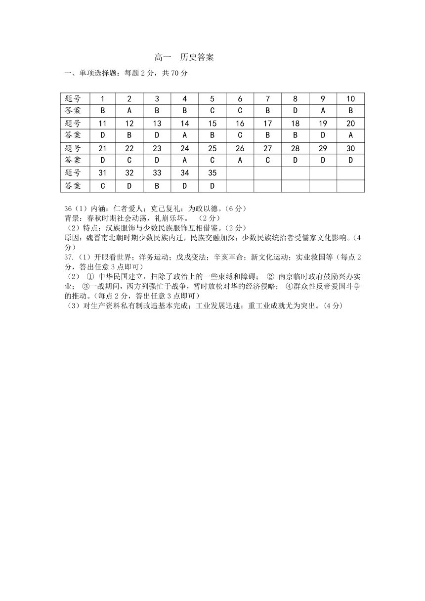 黑龙江省牡丹江市第二高级中学2023-2024学年高一上学期期末考试历史试卷（含答案）-21世纪教育网