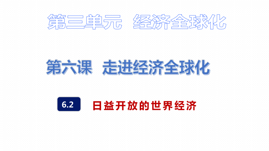 6.2日益开放的世界经济课件(共51张PPT)-2023-2024学年高中政治统编版选择性必修一当代国际政治与经济