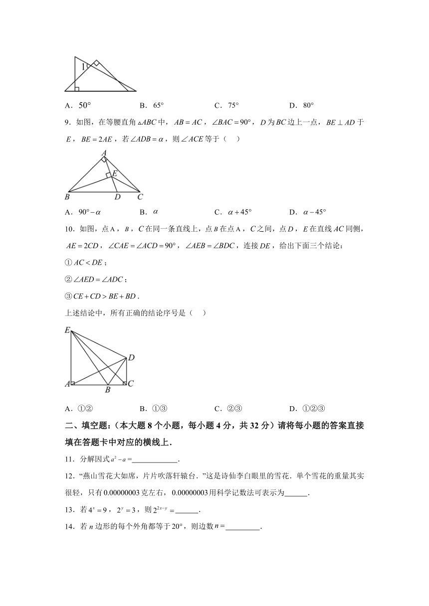 重庆市渝北区2023-2024学年八年级上学期期末数学试题(含解析)