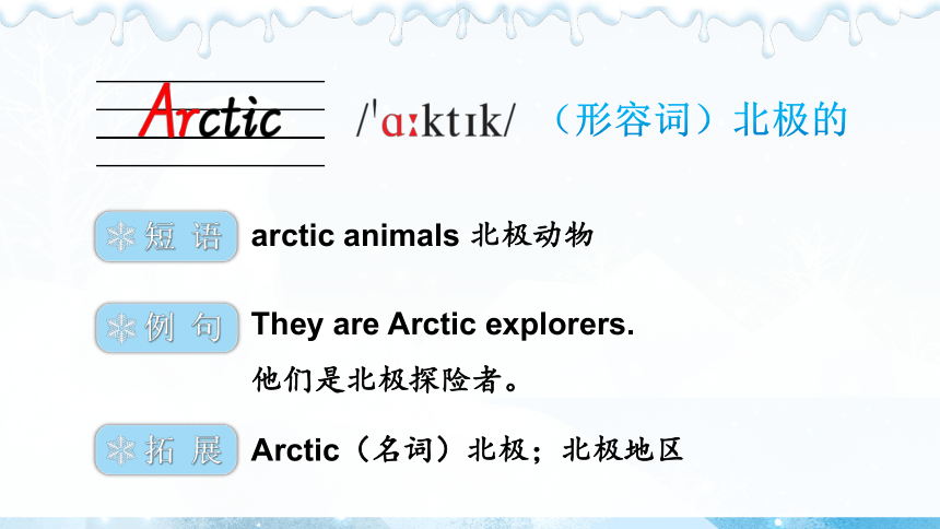 Unit 2 Life in the Arctic单词导学课件（28张PPT)