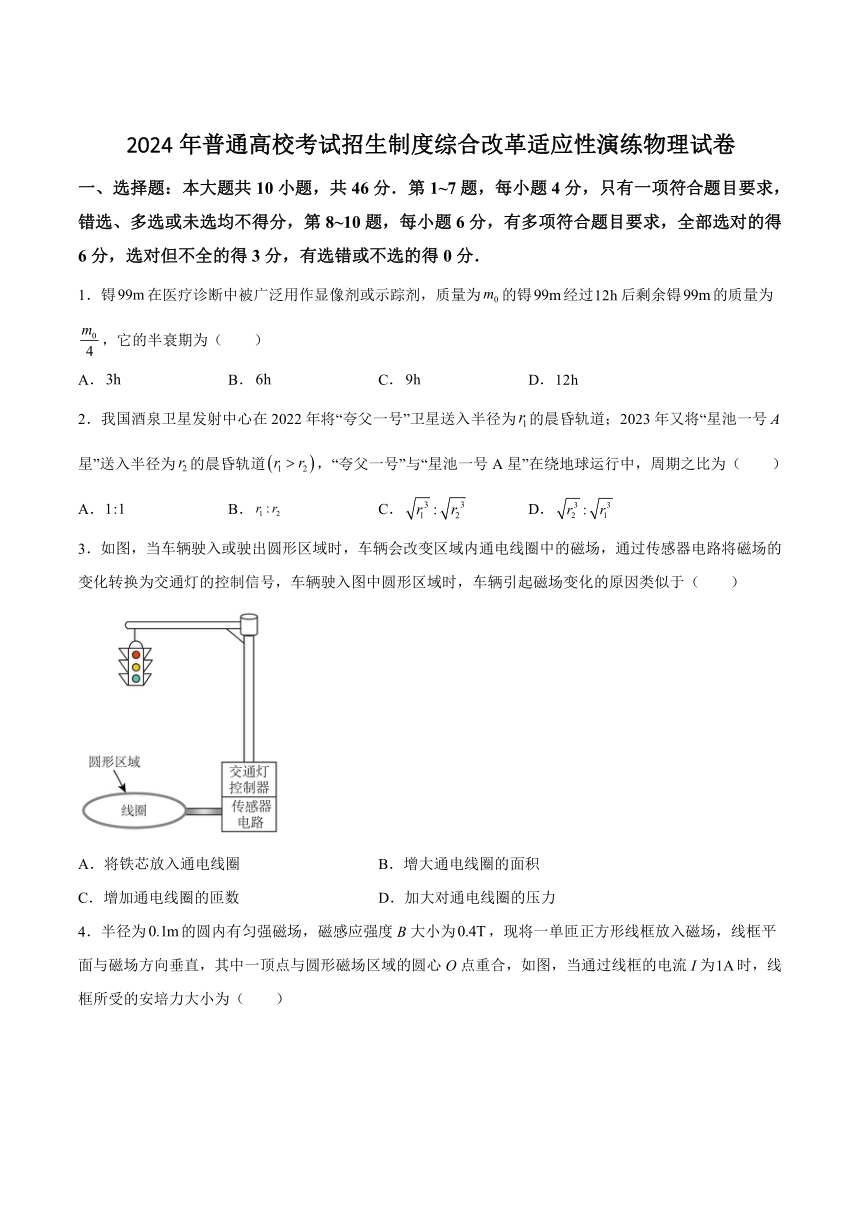 广西联考2024届高三新高考适应性测试物理试卷（含答案）