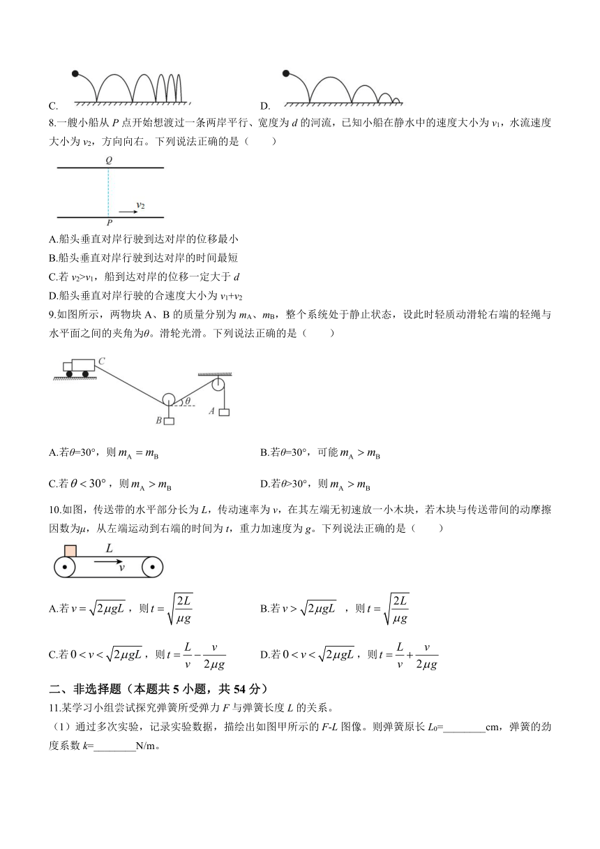 辽宁省葫芦岛市2023-2024学年高一上学期期末学业质量监测物理试题（含答案）