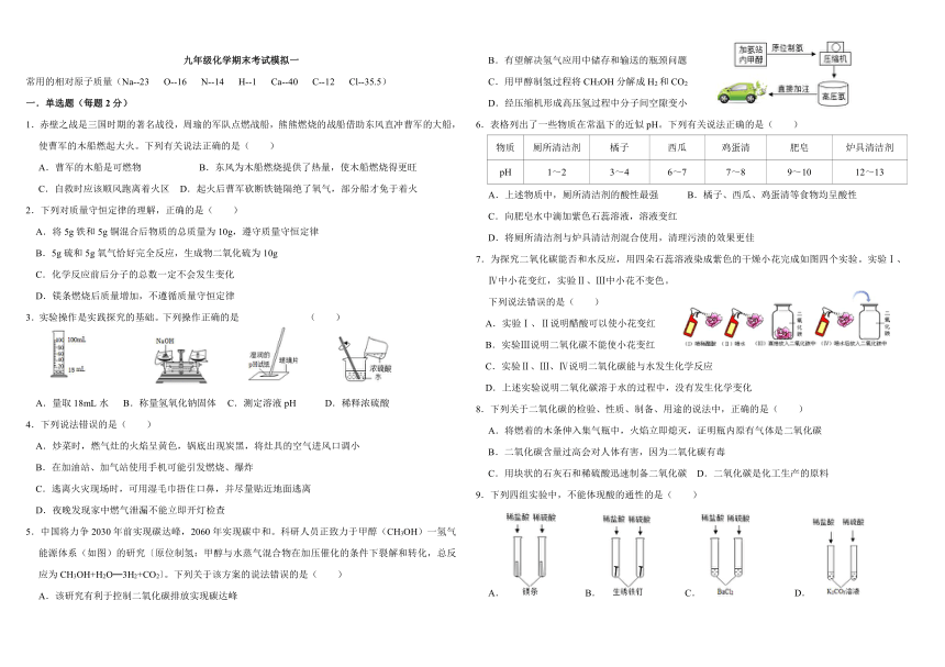 山东省枣庄市2023-2024学年九年级上学期期末考试化学试卷（无答案）