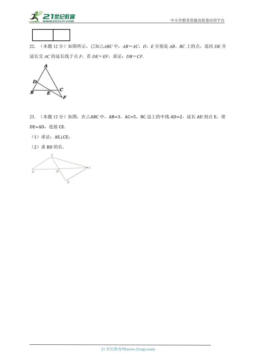 2023-2024学年八年级上学期数学期末考试（华东师大版）基础卷一(含解析)