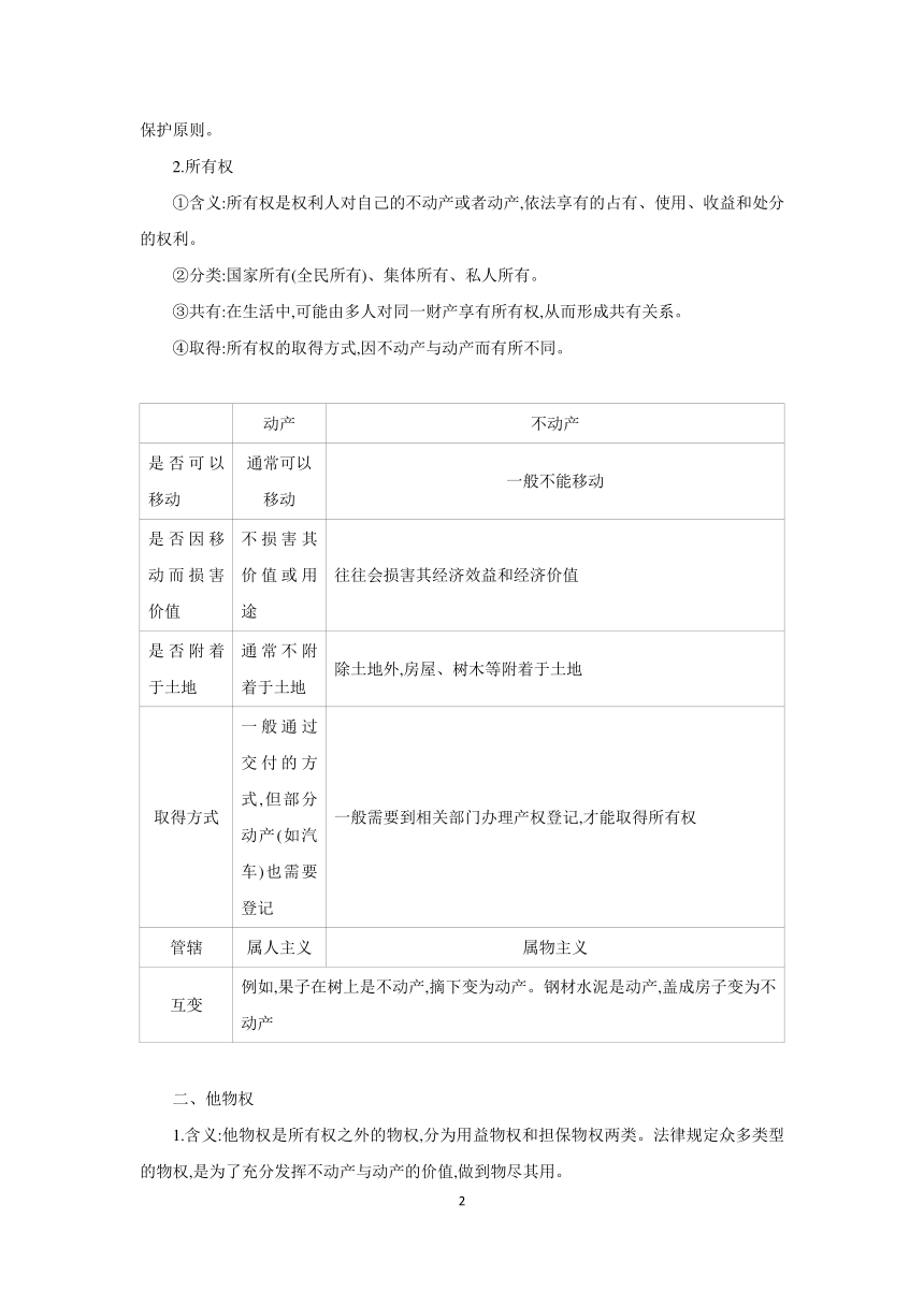 【核心素养目标】第二课 依法有效保护财产权学案（含解析）  2024年高考政治部编版一轮复习 选择性必修二