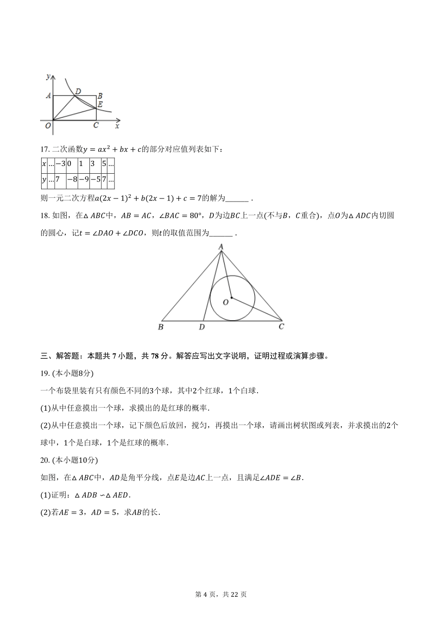 2023-2024学年山东省德州市乐陵市九年级（上）期末数学试卷（含解析）