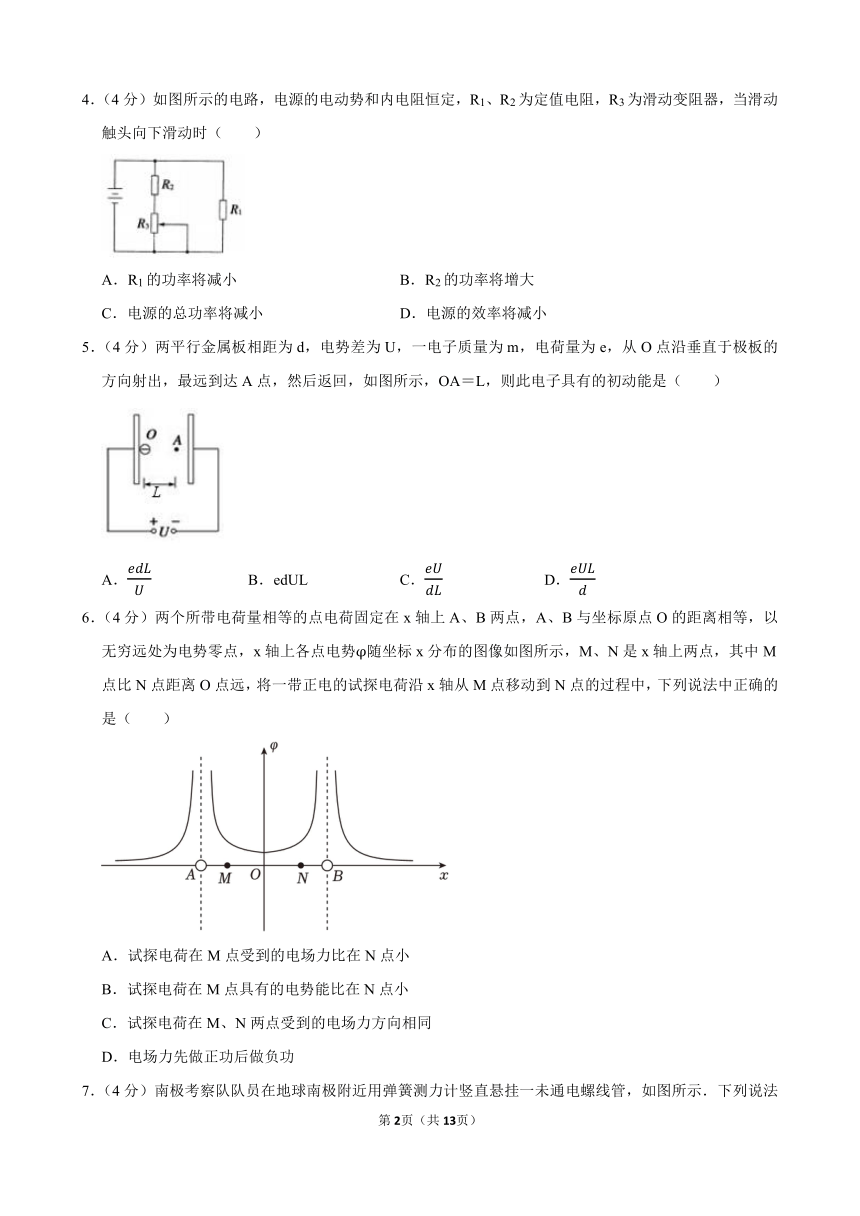 2023-2024学年安徽省合肥市六校联盟高二（上）期末物理模拟试卷（含解析）