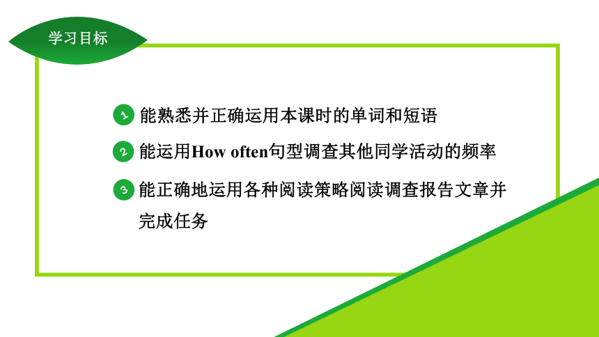 Unit 2 How often do you exercise?Section B (2a-2e) 课件 2023-2024学年人教版英语八年级上册 (共31张PPT)