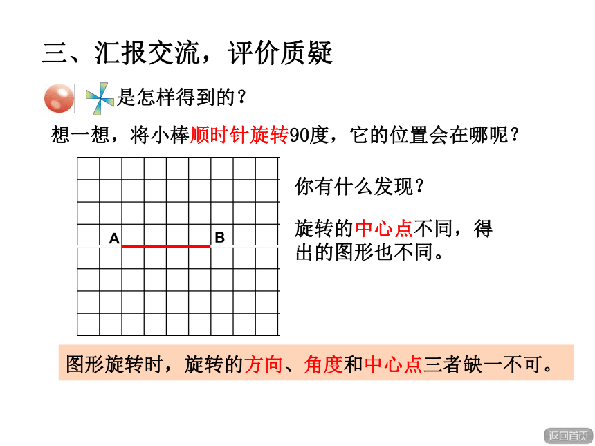 数学五年级上青岛版2.4在方格纸上旋转图形课件（14张）