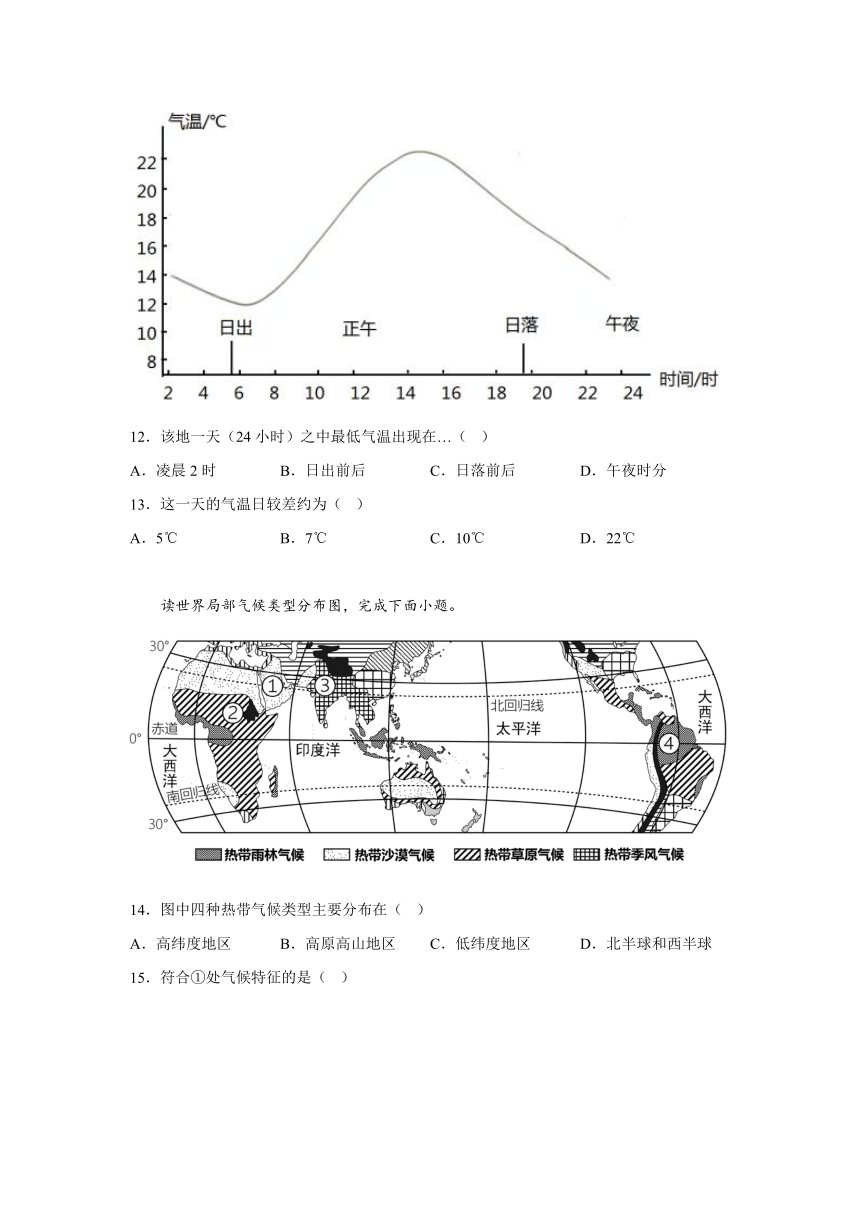 湖北省鄂州市2023-2024学年七年级（上）期末考试地理试题（含解析）