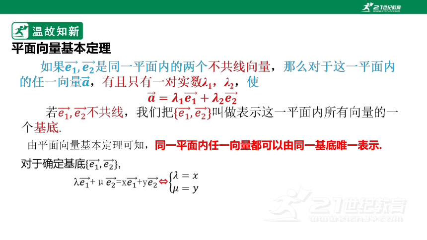 人教A版（2019）高数必修第二册 6.3.2&6.3.3平面向量的正交分解及坐标表示，加、减运算的坐标表示（24页ppt）