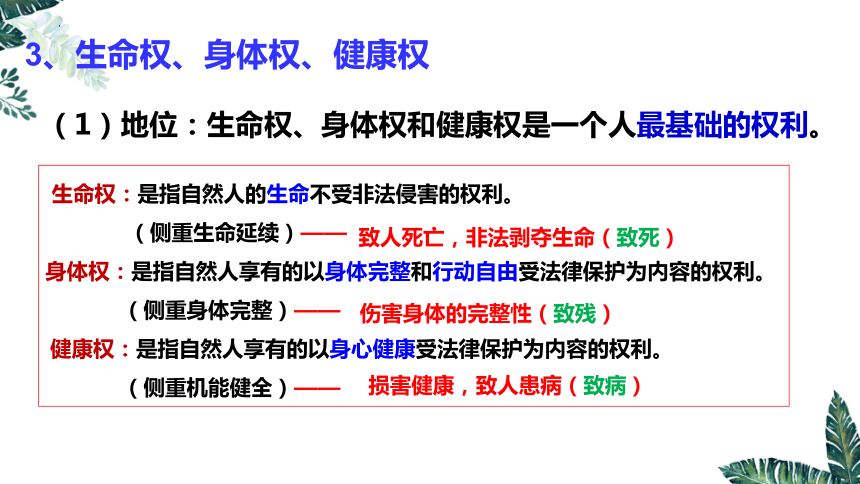 1.2 积极维护人身权利 课件(共25张PPT)-2023-2024学年高中政治统编版选择性必修二法律与生活