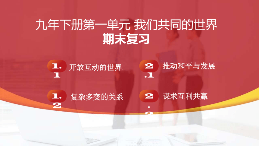 第二单元 世界舞台上的中国 复习课件（20 张ppt）