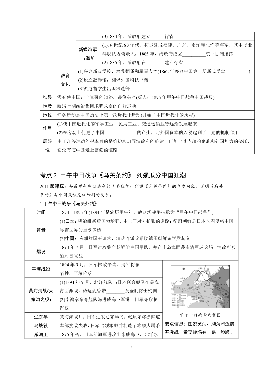 2024年苏州中考历史一轮复习讲练卷（9）近代化的早期探索与民族危机的加剧（含答案）