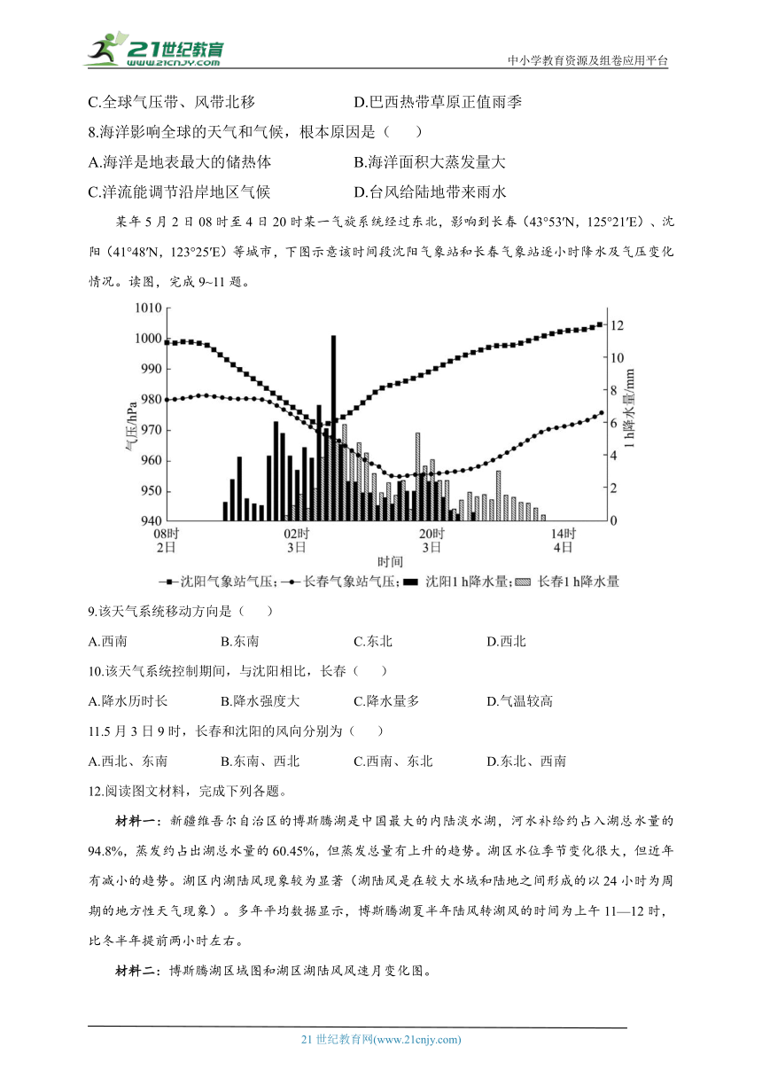 专题二 地球上的大气