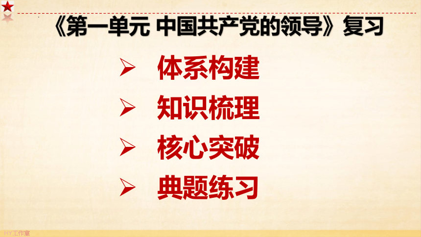 政治统编版必修3第一单元中国共产党的领导单元复习（共51张ppt）