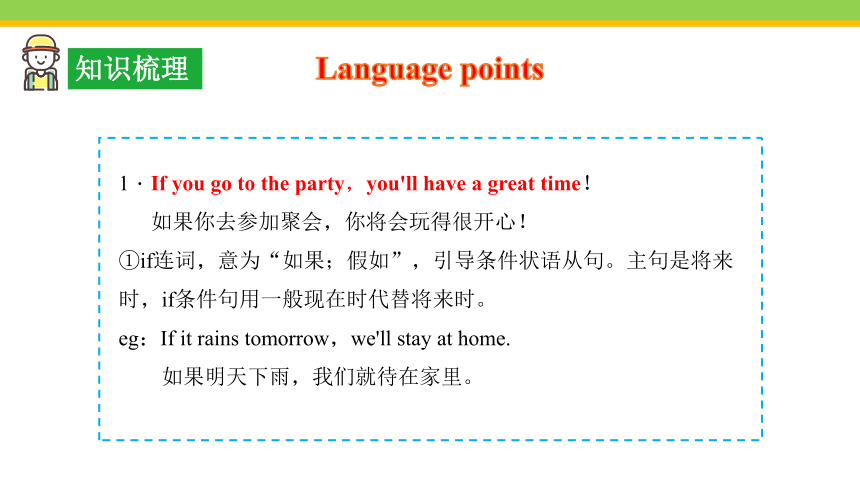 Unit 10 If you go to the party, you'll have a great time!Section A (1a-1c) 课件 2023-2024学年人教版英语八年级上册