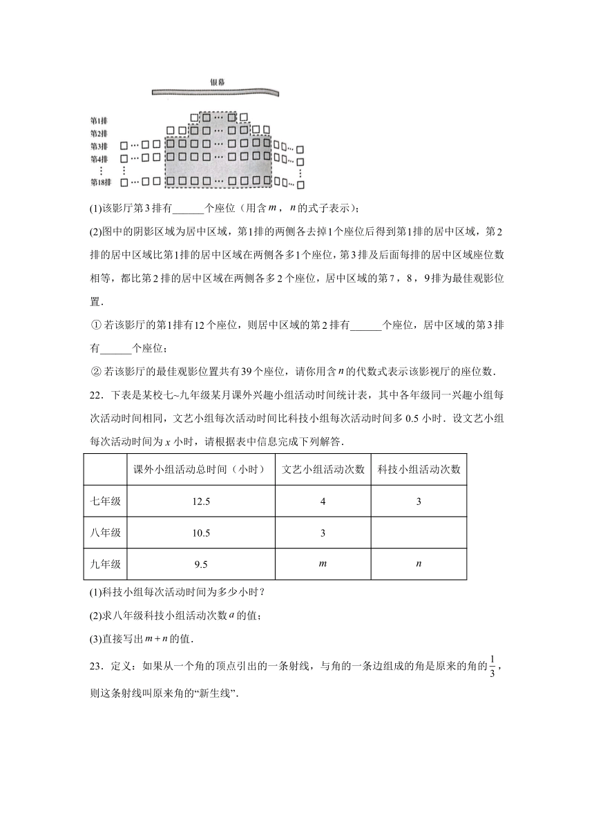 辽宁省阜新市细河区2023-2024学年七年级上学期期末数学试题（含解析）