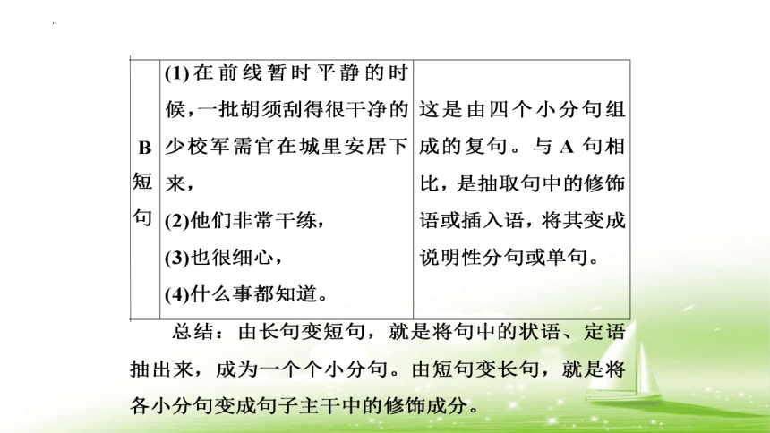 2024届高考专题复习：常考的句式变换课件(共57张PPT)