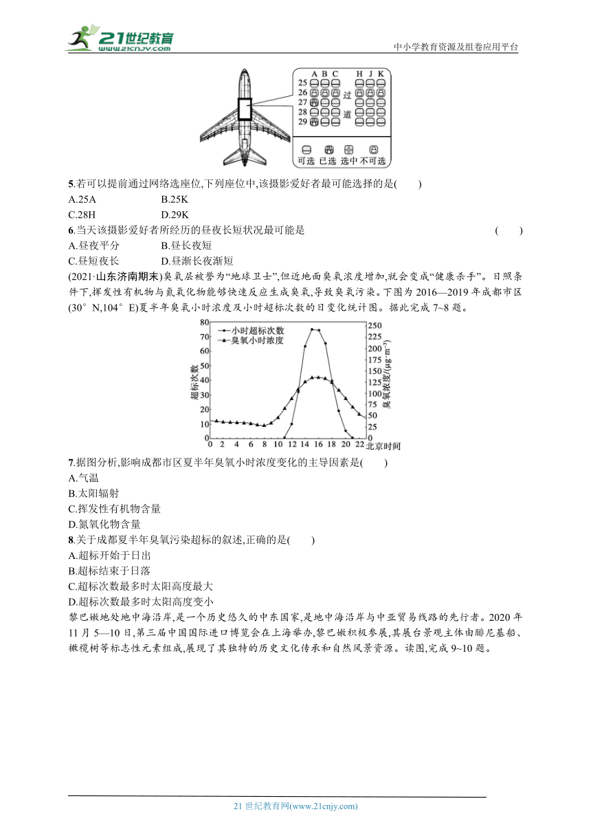 专题突破练(一)　地球和地图