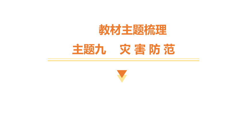 2024中考一轮复习（英语人教版）主题九  灾害防范主题十  宇宙探索课件（30张PPT)