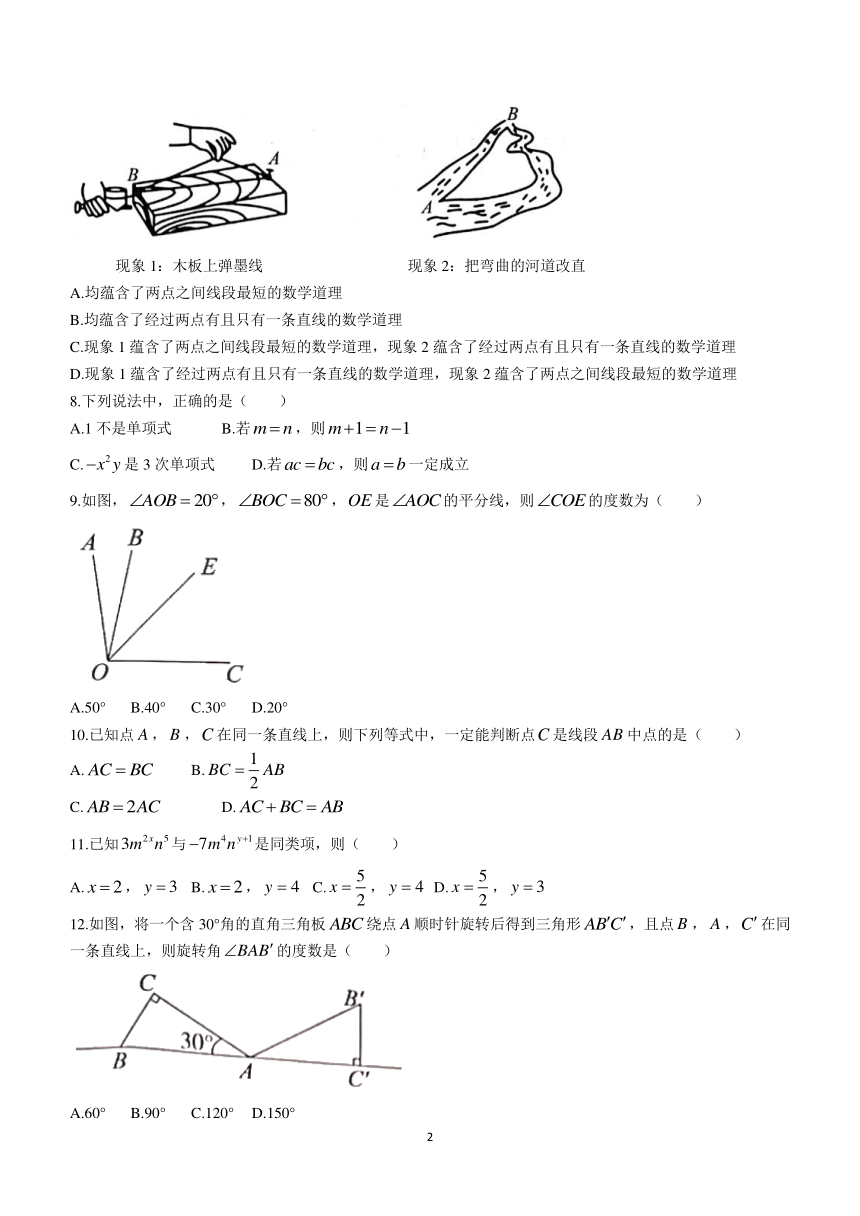 河北省承德市承德县2023-2024学年七年级上学期期末数学试题(含答案)