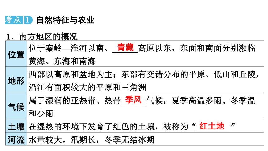 2024年中考广东专用地理一轮知识点梳理复习第16章　南方地区 习题课件(共114张PPT)