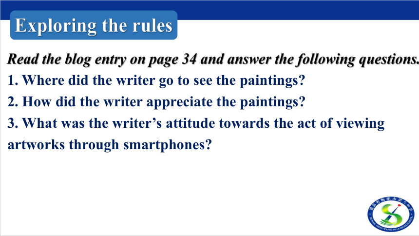 译林版（2020）高中英语选择性必修第一册Unit 3 The art of painting Grammar and usage (I)课件(共29张PPT)-