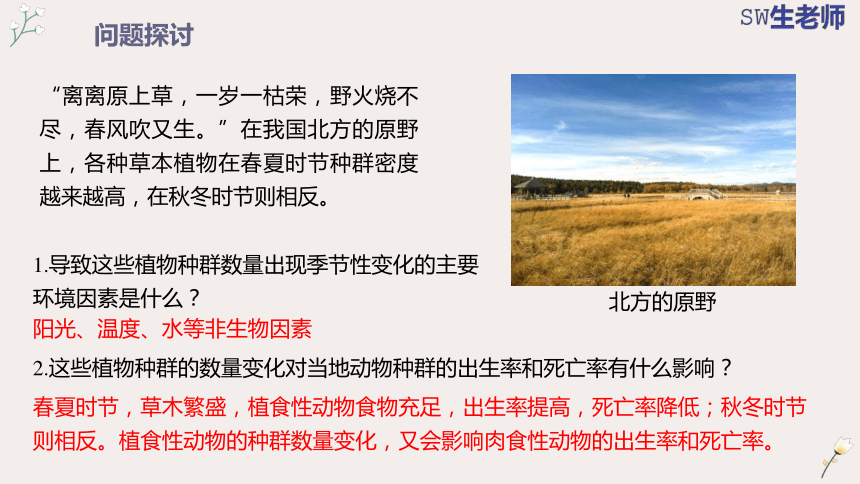 1.3  影响种群数量变化的因素(共27张PPT)