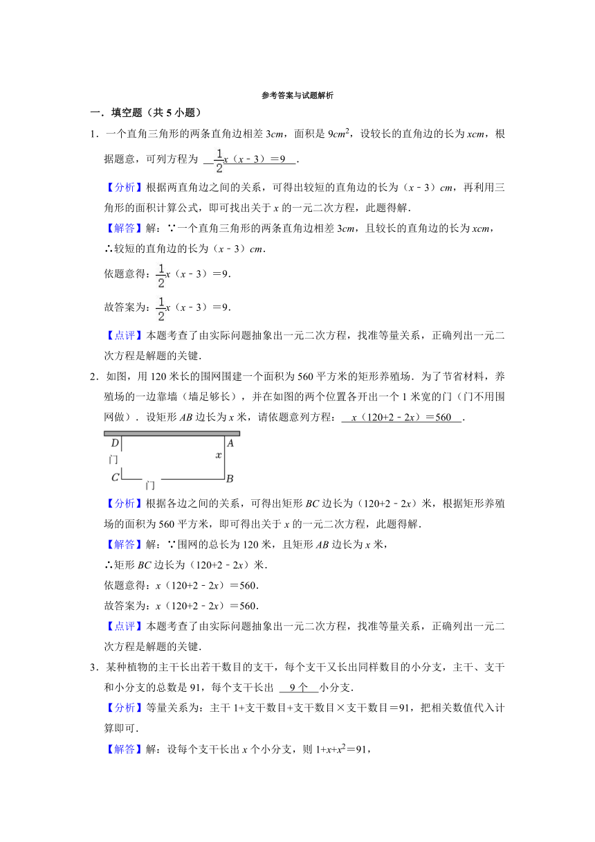 人教版九年级数学上册第二十一章 一元二次方程 精练（含解析）